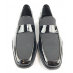 Salvatore Ferragamo Black Patent Leather Gene Loafers