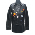 Zara Faux Leather Badge Jacket