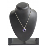 Swarovski Oceanic Crystal Purple Heart Necklace 