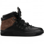 Dolce & Gabbana Black Leather High Top Sneaker