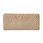 Tory Burch Zip Continental Fleming Wallet Quilted Light Pink