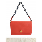 Tory Burch Kira Poppy Red Leather Shoulder Bag