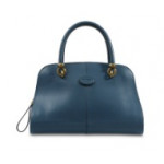 Tods Sella Navy Small Leather Bowler Bag