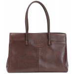 Tod's Mocassino Brown Medium Leather Tote