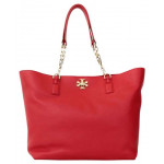 Tory Burch Mercer Chain Handle Leather Tote