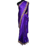 Unbranded Purple Saree Without Blouse