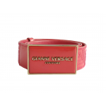 Versace Red Quilted Patent Leather Belt