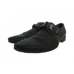 Versace Black Monk Strap Shoes