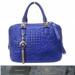 Versace Demetra Vanitas Top Handle Leather Bag
