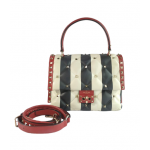 Valentino Garavani Tricolor Candystud Stripe Leather Handbag