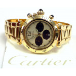Cartier Pasha Chronograph Yellow Gold + 1 Year Cartier International Service Warranty