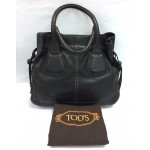 Tods black leather original D bag
