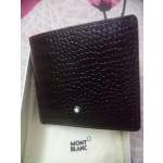 Montblanc Brown Croc Leather Wallet