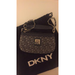 DKNY Logo Fabric Clutch