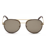 Montblanc Shiny Pale Gold Brown Sunglasses