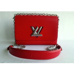 Louis Vuitton Twist MM Shoulder Bag Red