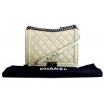 Chanel Beige Le Boy Classic Flap Medium Bag