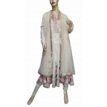 Pankaj & Nidhi Cream Anarkali Dress