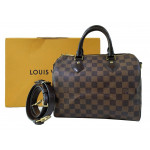 Louis Vuitton Bandouliere Damier Ebene Speedy 25 Bag