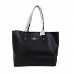 Coach Black Leather Town Tote