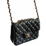 Chanel Classic Black Quilted Leather Small Shoulder Bag