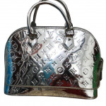 Louis Vuitton Limited Edition Silver Monogram Miroir Alma Bag