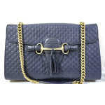 Gucci Microguccissima Medium Emily Navy Shoulder Bag