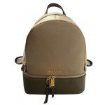 Michael Kors Rhea Medium 2WAY Color-Block Plain Leather Backpack