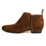 Gucci Brown Side Zip Ankle Boots