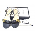 Gucci Marmont GG Logo Leather Sandals