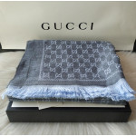 Gucci GG jacquard Light Blue Wool Scarf