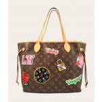 Louis Vuitton Limited Edition Monogram Canvas Patches Neverfull Bag