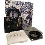 Dior Black Patent Mini Lady Dior Bag