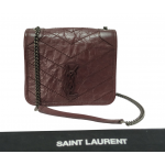 Yves Saint Laurent Crinkled Leather Niki Crossbody Bag