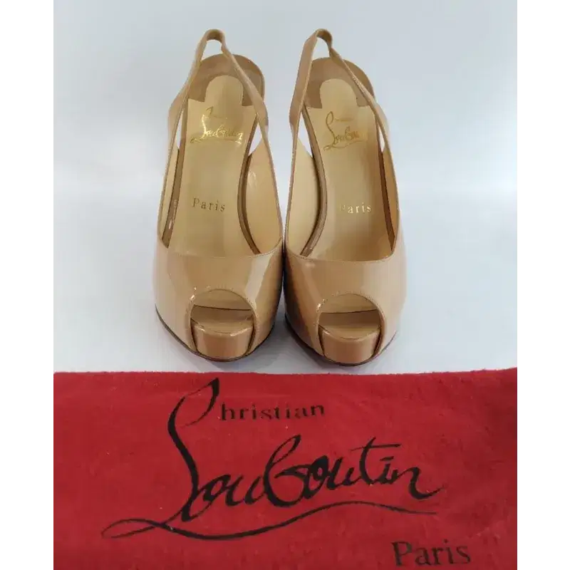 Christian Louboutin Private Number Patent Leather Slingback Sandal