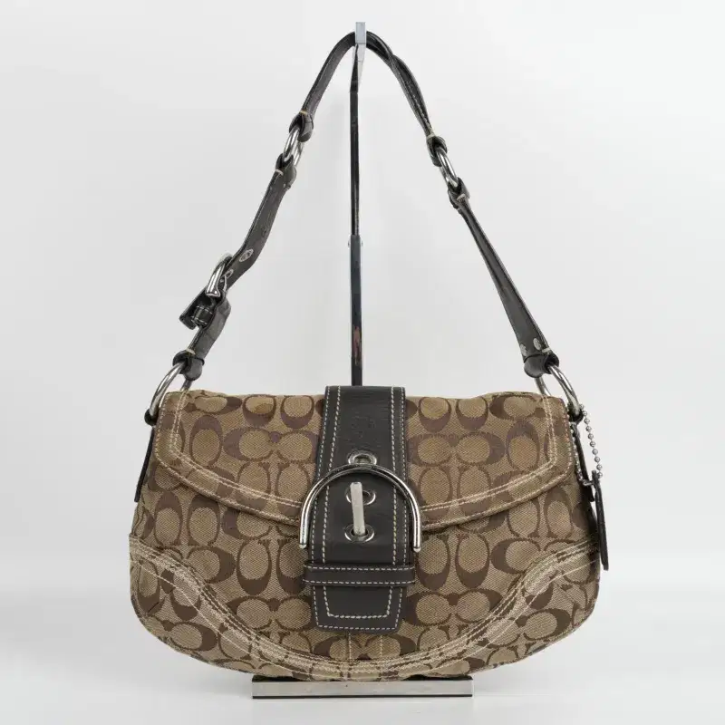 バッグ COACH soho signature pouch shoulder bag Coach Soho Shoulder Bag 25 in Signature Jacquard, B4/Oak