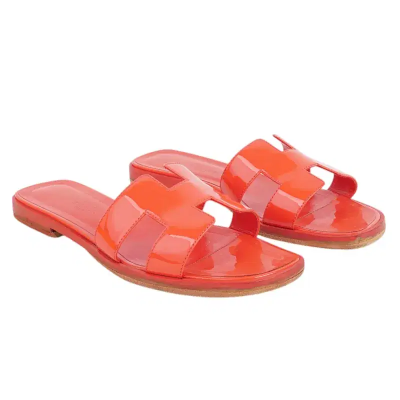 Hermes Oran Sandal Mule Patent Leather - Luxepolis India