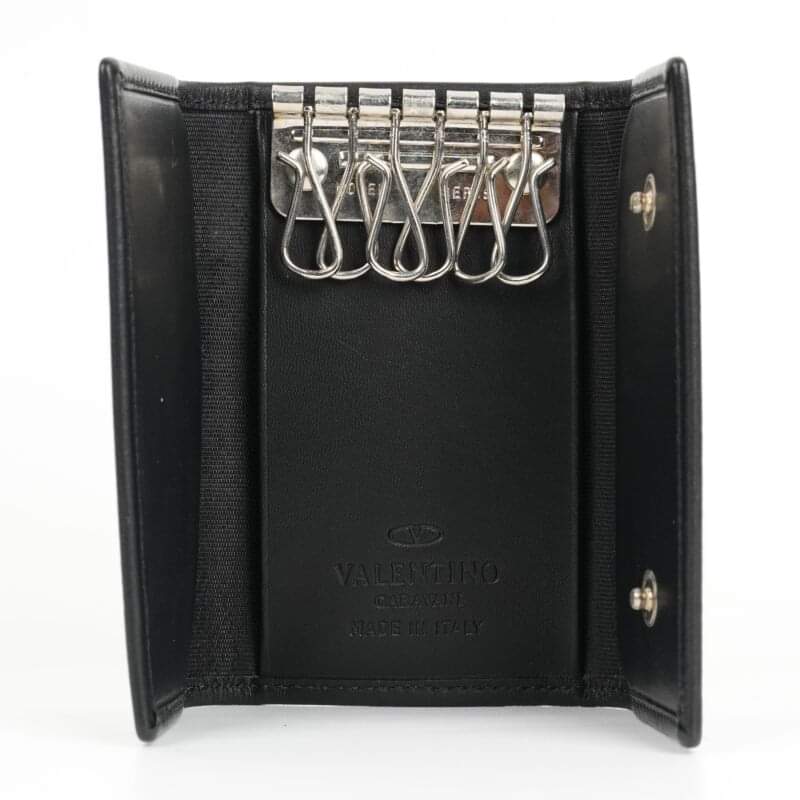 Valentino Garavani Black Key Chain Holder - Luxepolis India