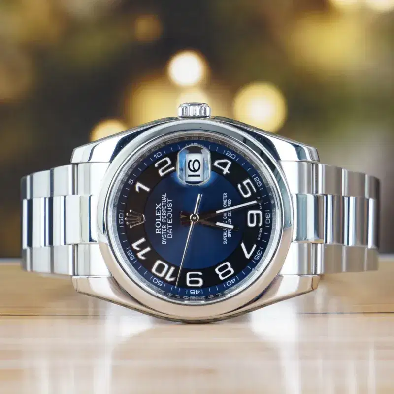 Rowt Rolex Datejust 36MM Stainless Steel Oyster Blue Dial Watch | Luxury ...