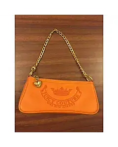 Juicy Couture Orange Signature Pochette Gold Hardware
