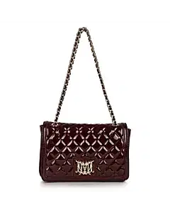 Love Moschino Quilted Leather Front Flap Shoulder Bag