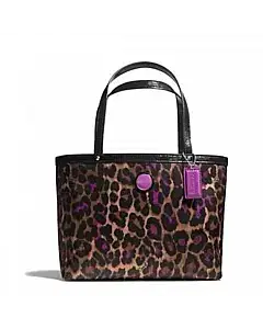 Coach Signature Ocelot Print Tote