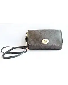 Coach Monogram Dark Brown Messenger Bag