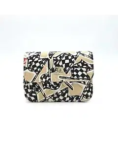 Chanel fabric chain card wallet