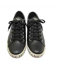 Armani Black Print Sneakers