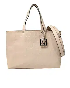 Armani Exchange Embossed Logo Zip Top Tote