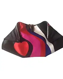 Alexander McQueen De Manta Floral Multi Color Silk Clutch