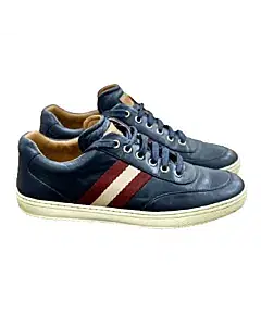 Bally Navy Blue Full Leather sneakers