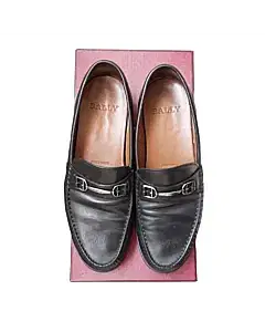 Bally Black Simpler Moccasin Loafers