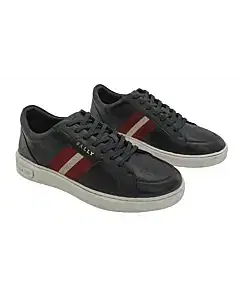 Bally Mooy Navy Blue Leather Sneakers